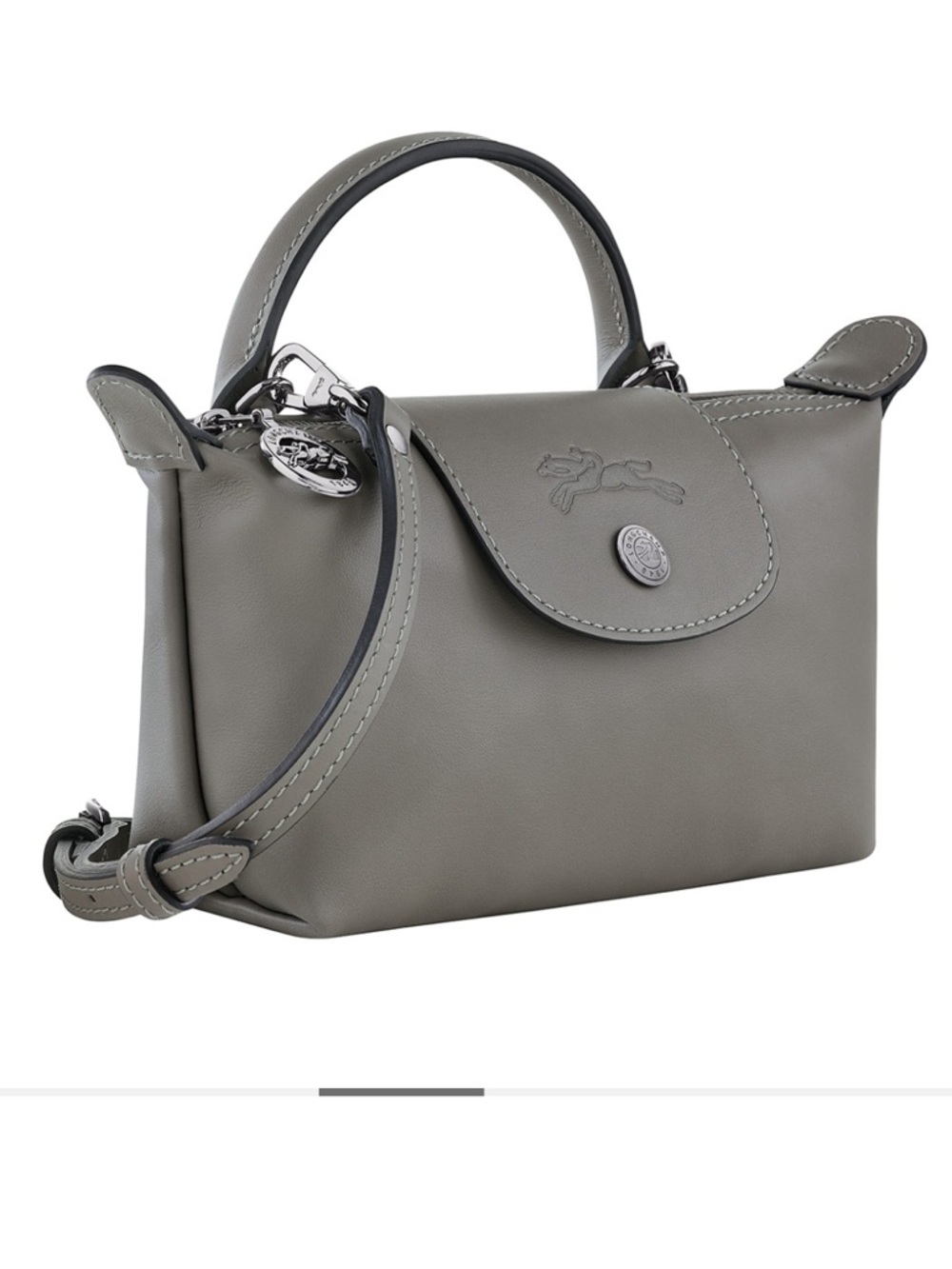 Le Pliage Xtra Leather Mini Crossbody Pouch Bag